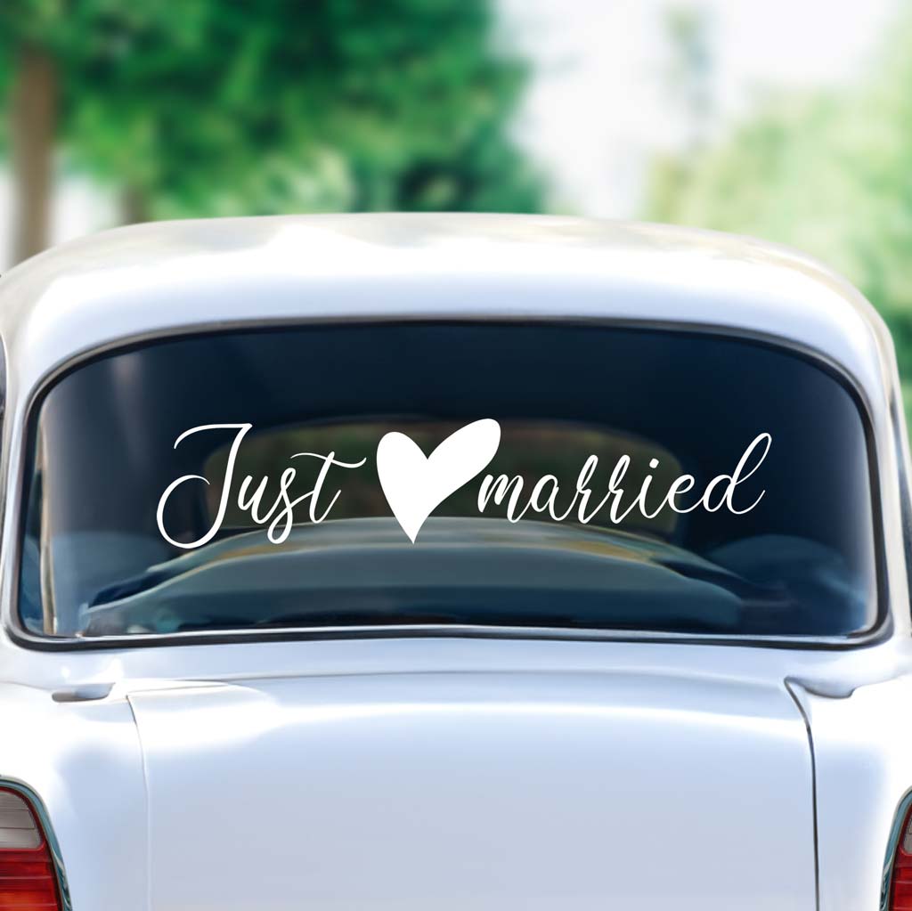 Autoaufkleber "Just married" Sophia