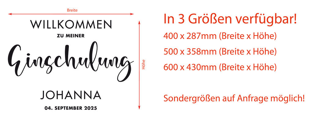 Aufkleber "Schulanfang" - Johanna
