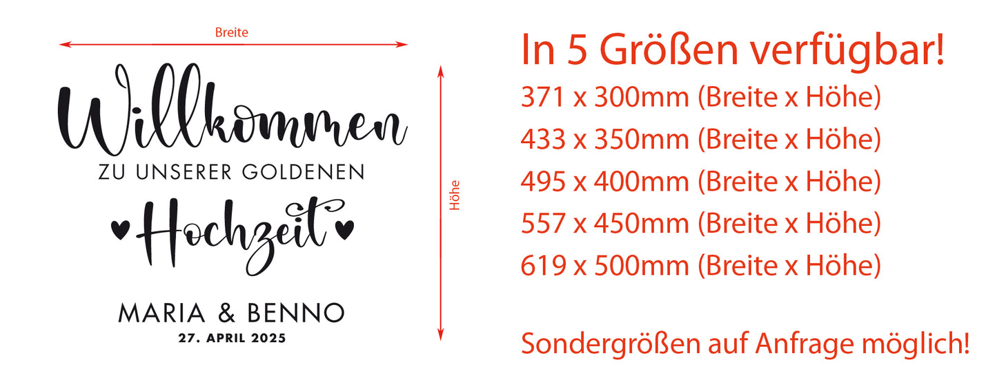groessenangabenfürwillkommensschildgrafischdargestellt