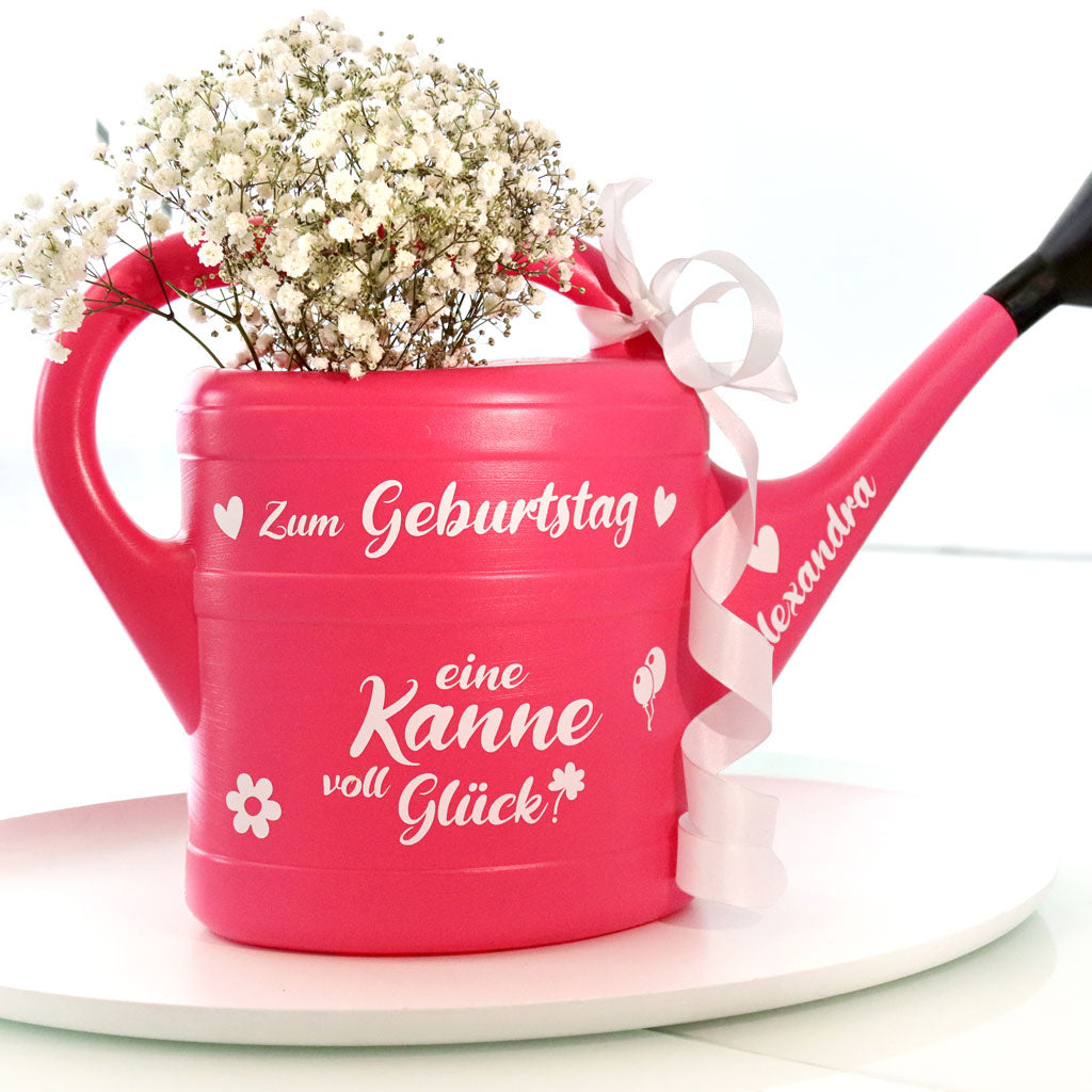 Aufkleber-Set für eine Gießkanne "zum Geburtstag"