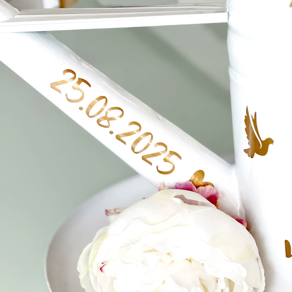 Aufkleber-Set für eine Gießkanne "zur Hochzeit"