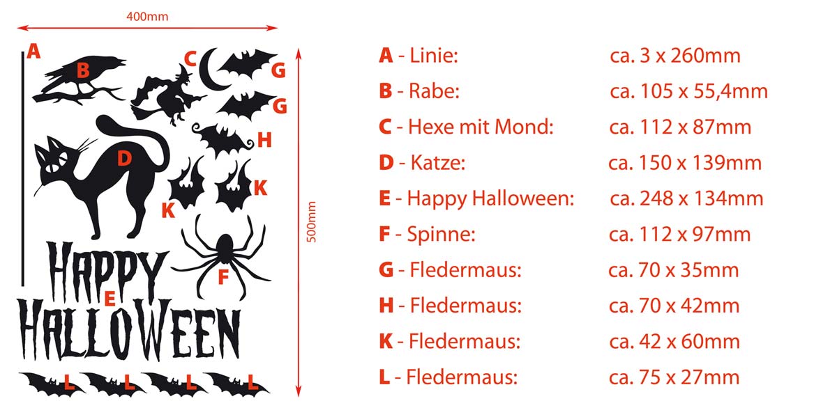 Aufkleber Halloween - "Katze"