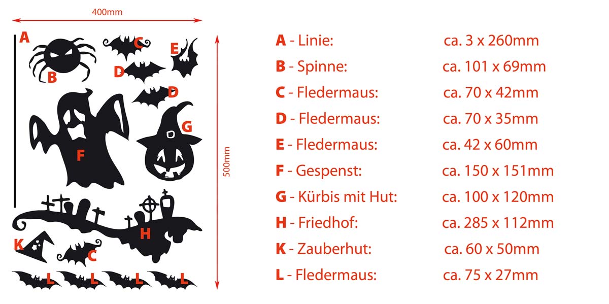 Aufkleber Halloween - "Gespenst"