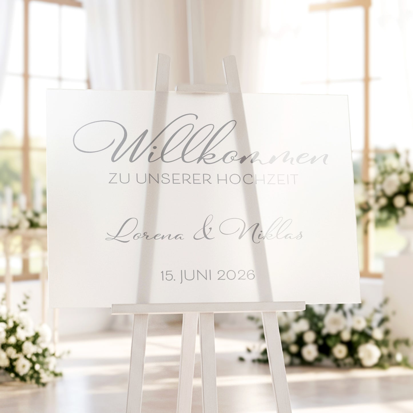 Willkommensschild Aufkleber "Hochzeit" - Lorena