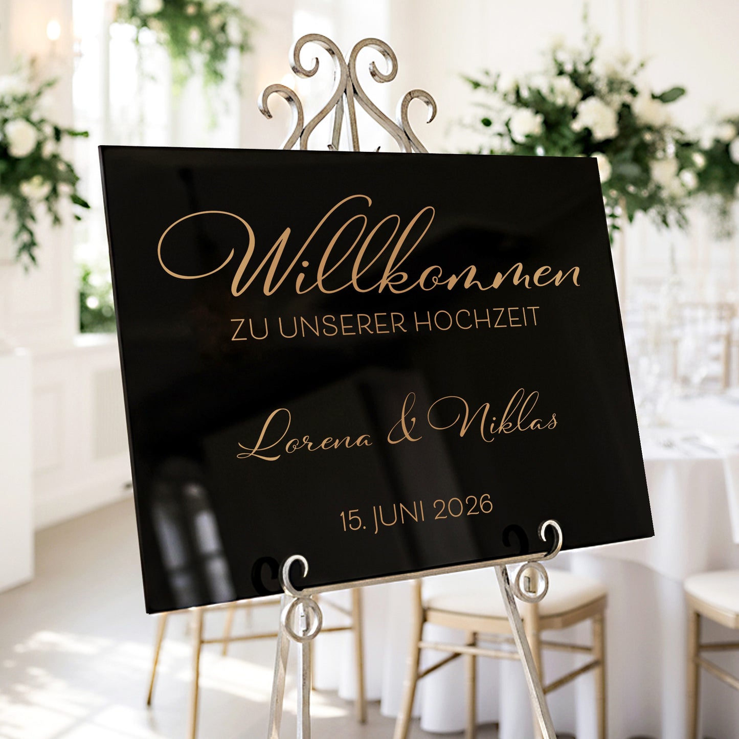 Willkommensschild Aufkleber "Hochzeit" - Lorena