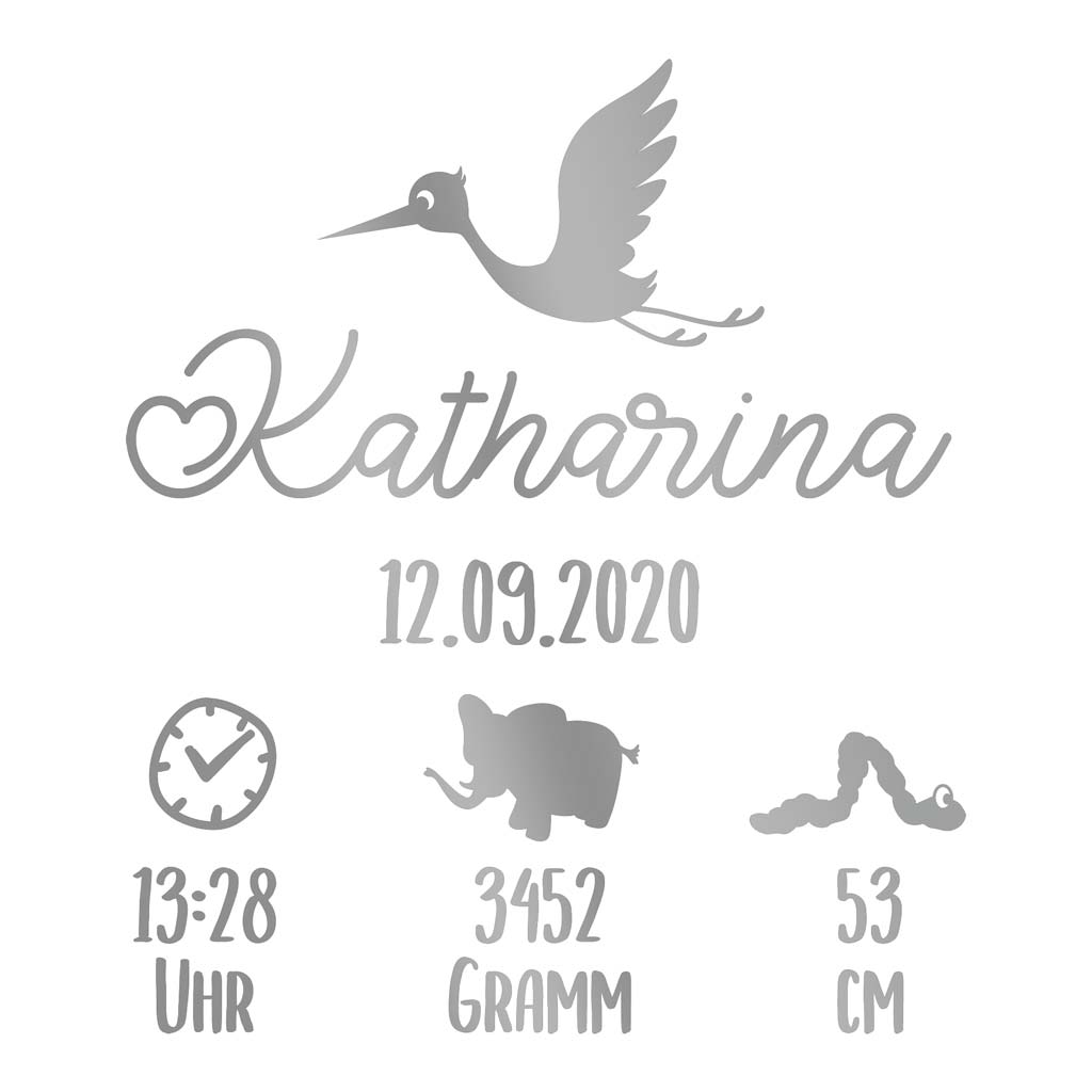 Aufkleber-Set "Babykiste" - Katharina