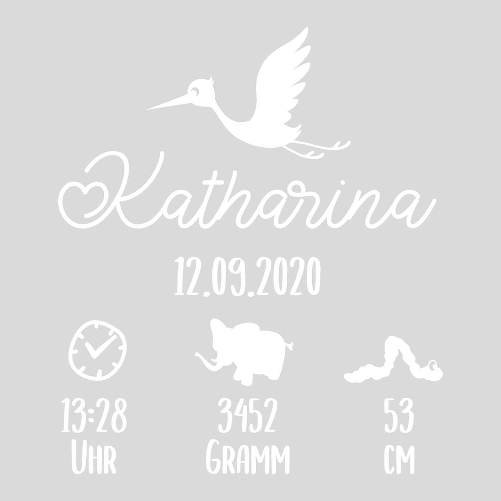 Aufkleber-Set "Babykiste" - Katharina