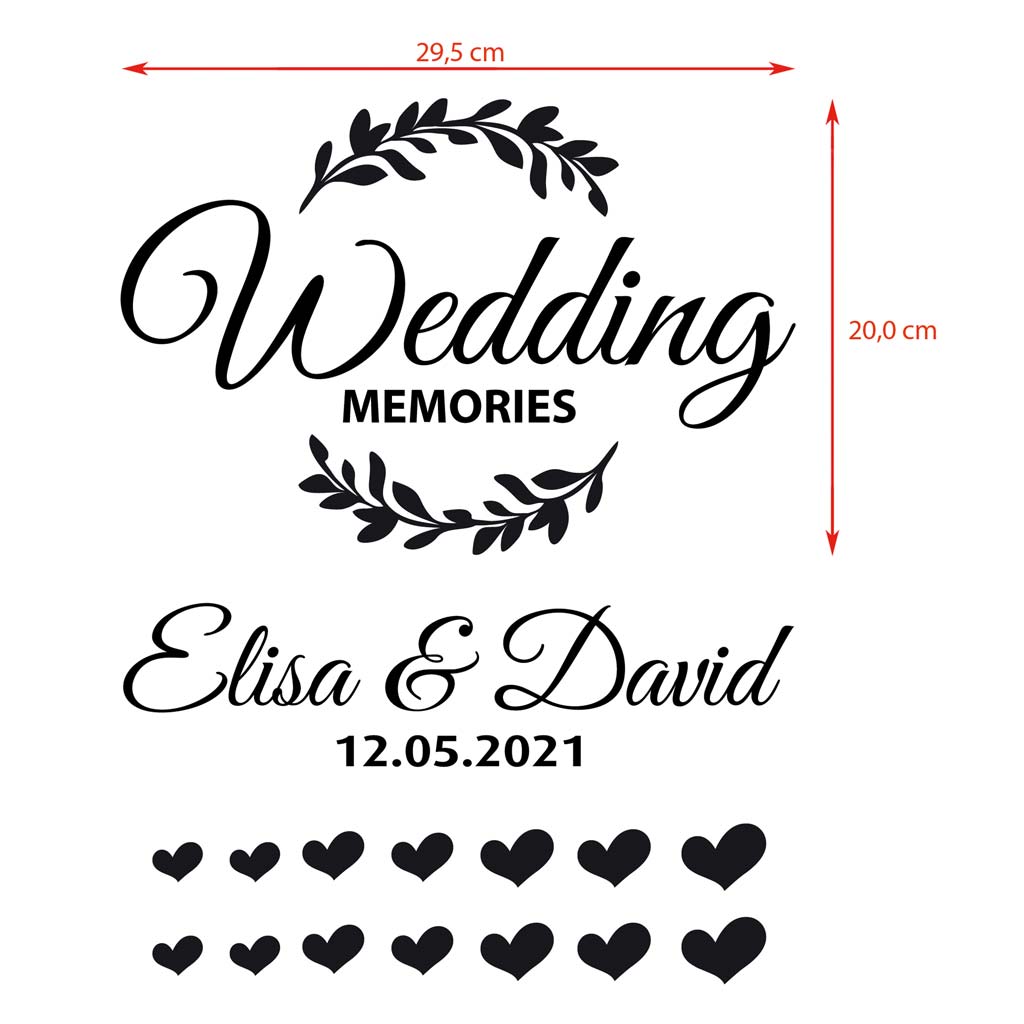 Aufkleber-Set "Hochzeitskiste - Wedding Memories"