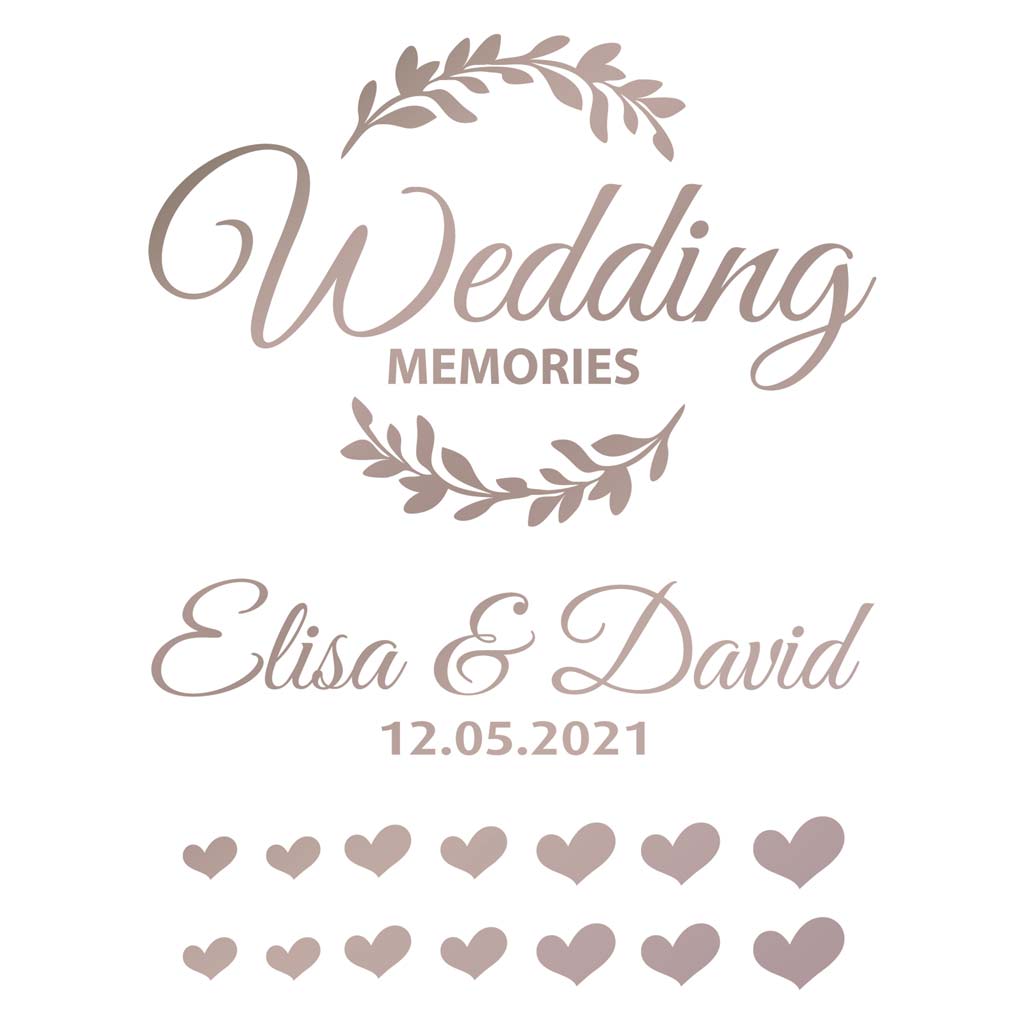 Aufkleber-Set "Hochzeitskiste - Wedding Memories"