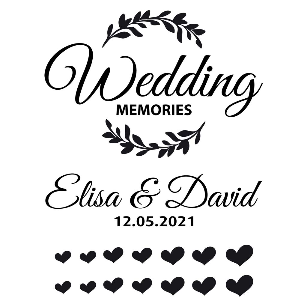 Aufkleber-Set "Hochzeitskiste - Wedding Memories"