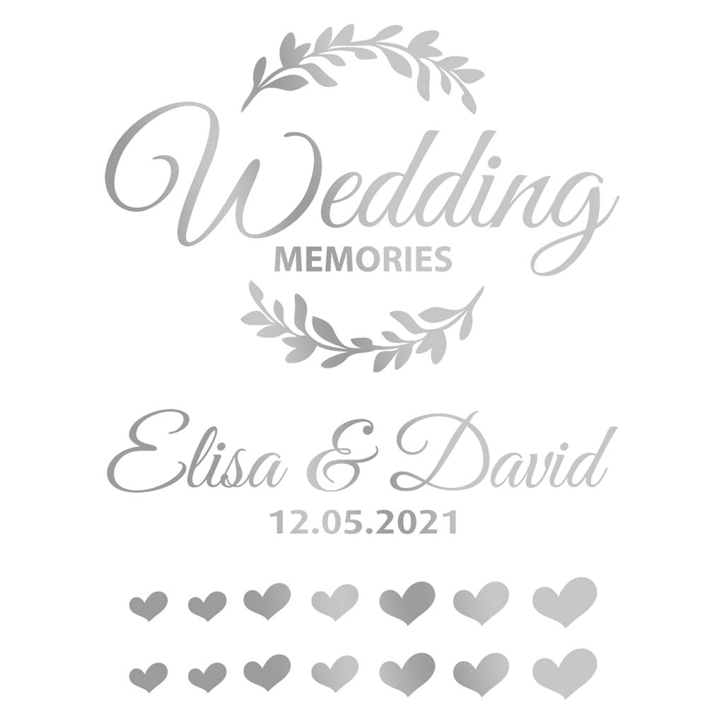 Aufkleber-Set "Hochzeitskiste - Wedding Memories"