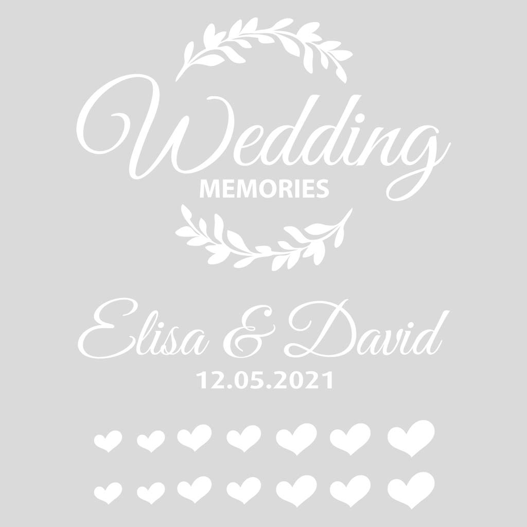 Aufkleber-Set "Hochzeitskiste - Wedding Memories"