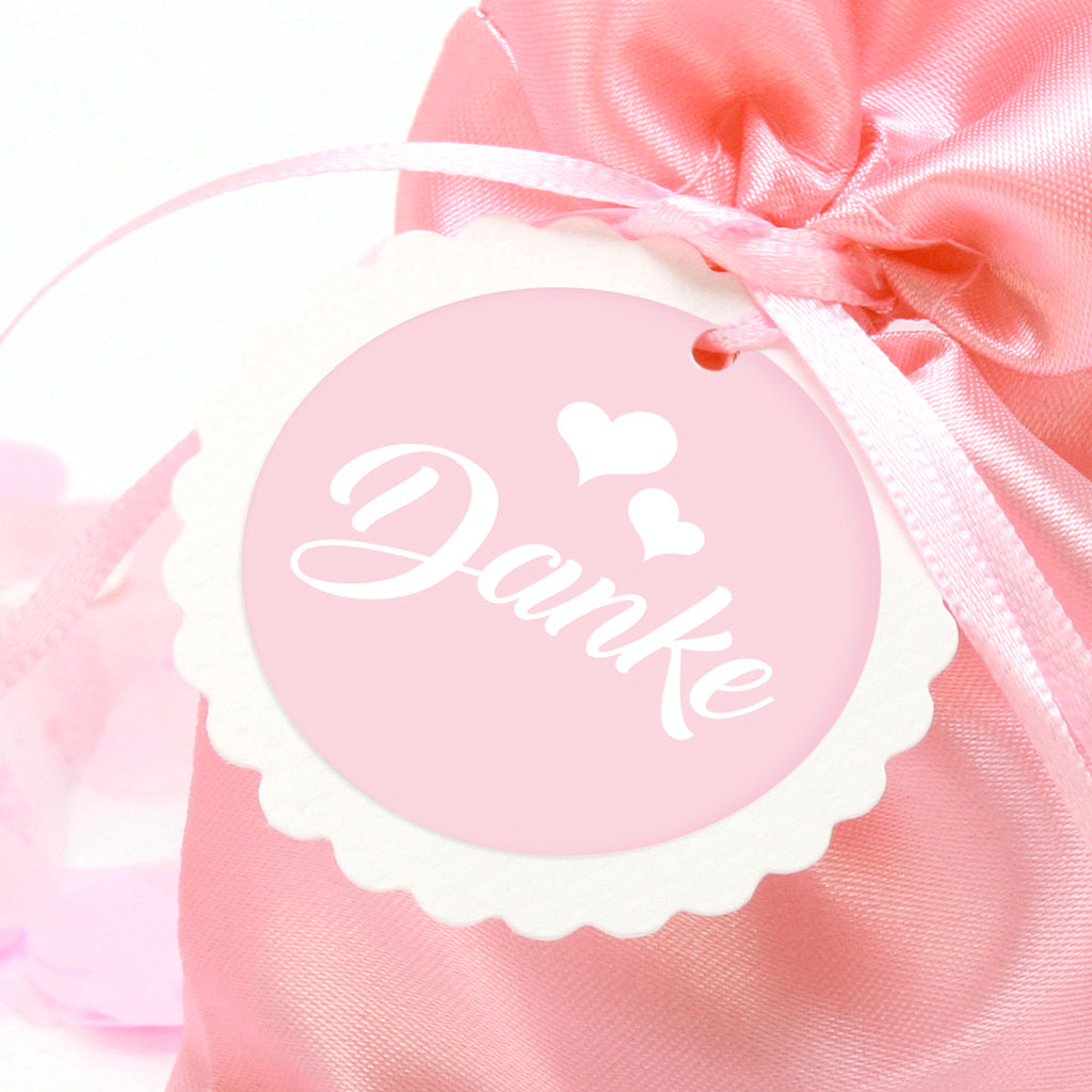 Deko-Sticker "Danke" - Herzen (24 St.)