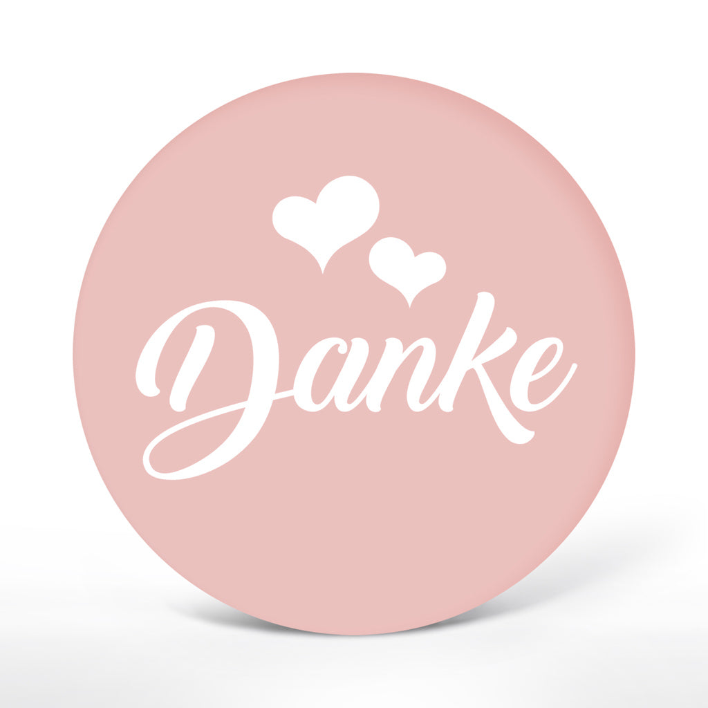 Deko-Sticker "Danke" - Herzen (24 St.)