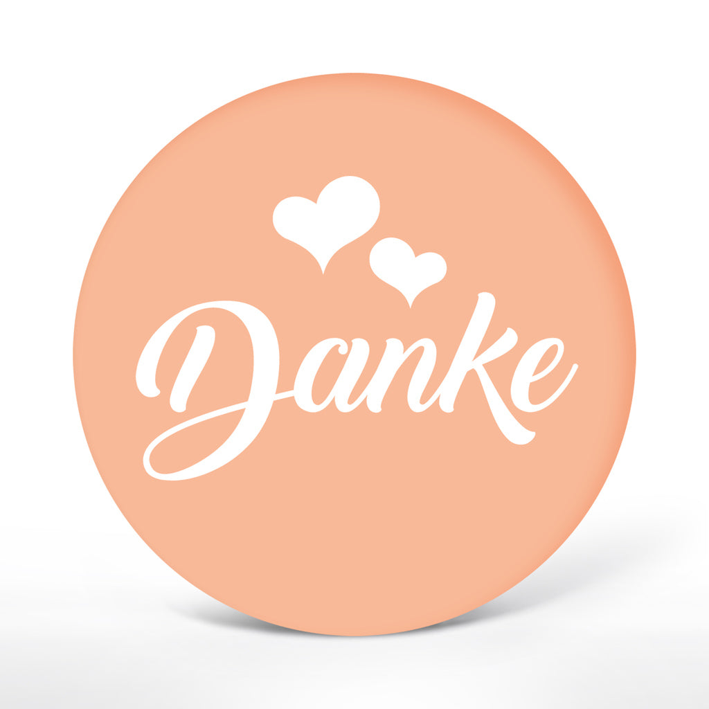 Deko-Sticker "Danke" - Herzen (24 St.)