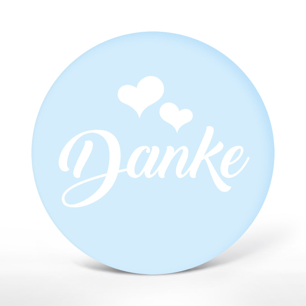 Deko-Sticker "Danke" - Herzen (24 St.)