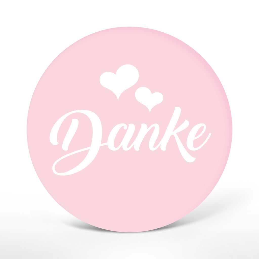 Deko-Sticker "Danke" - Herzen (24 St.)