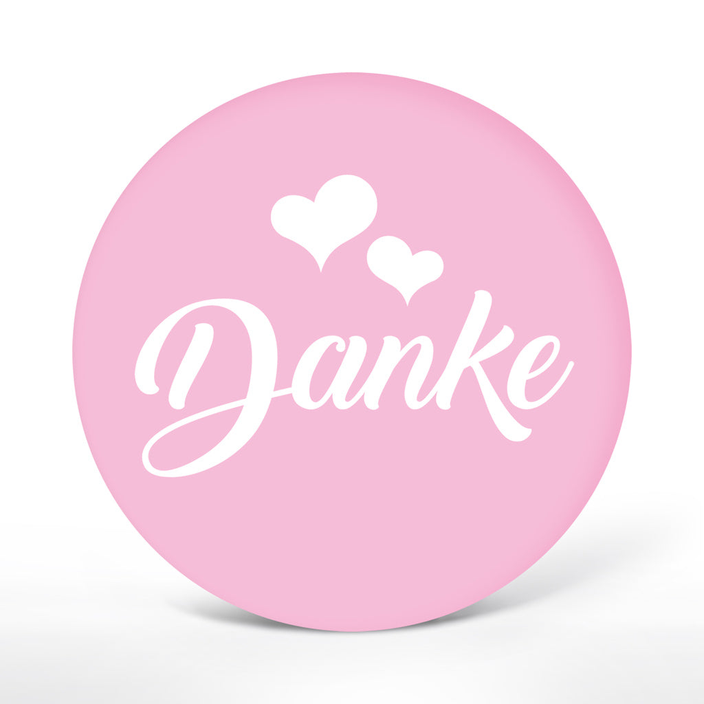 Deko-Sticker "Danke" - Herzen (24 St.)