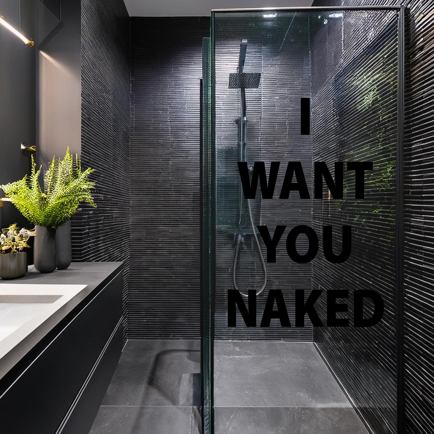 Aufkleber-Set "I want you naked"