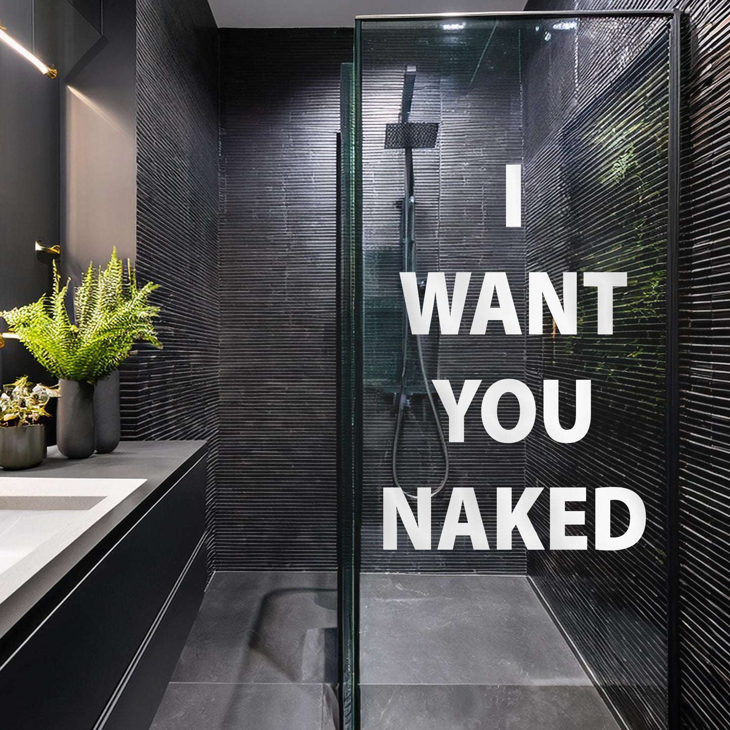 Aufkleber-Set "I want you naked"