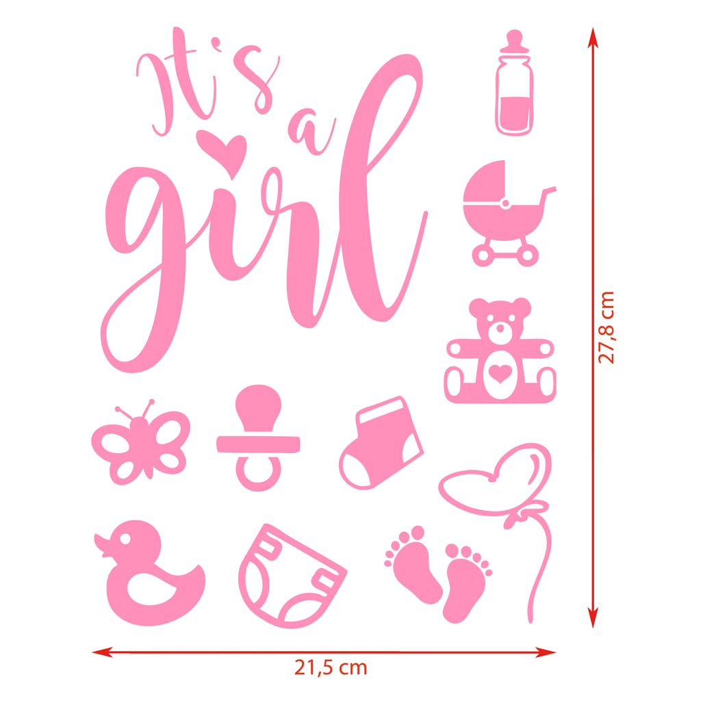 Aufkleber-Set "It`s a girl"