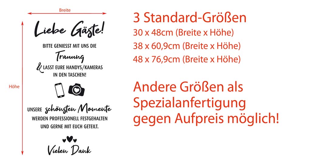 Aufkleber "Handy & Foto Verbot"