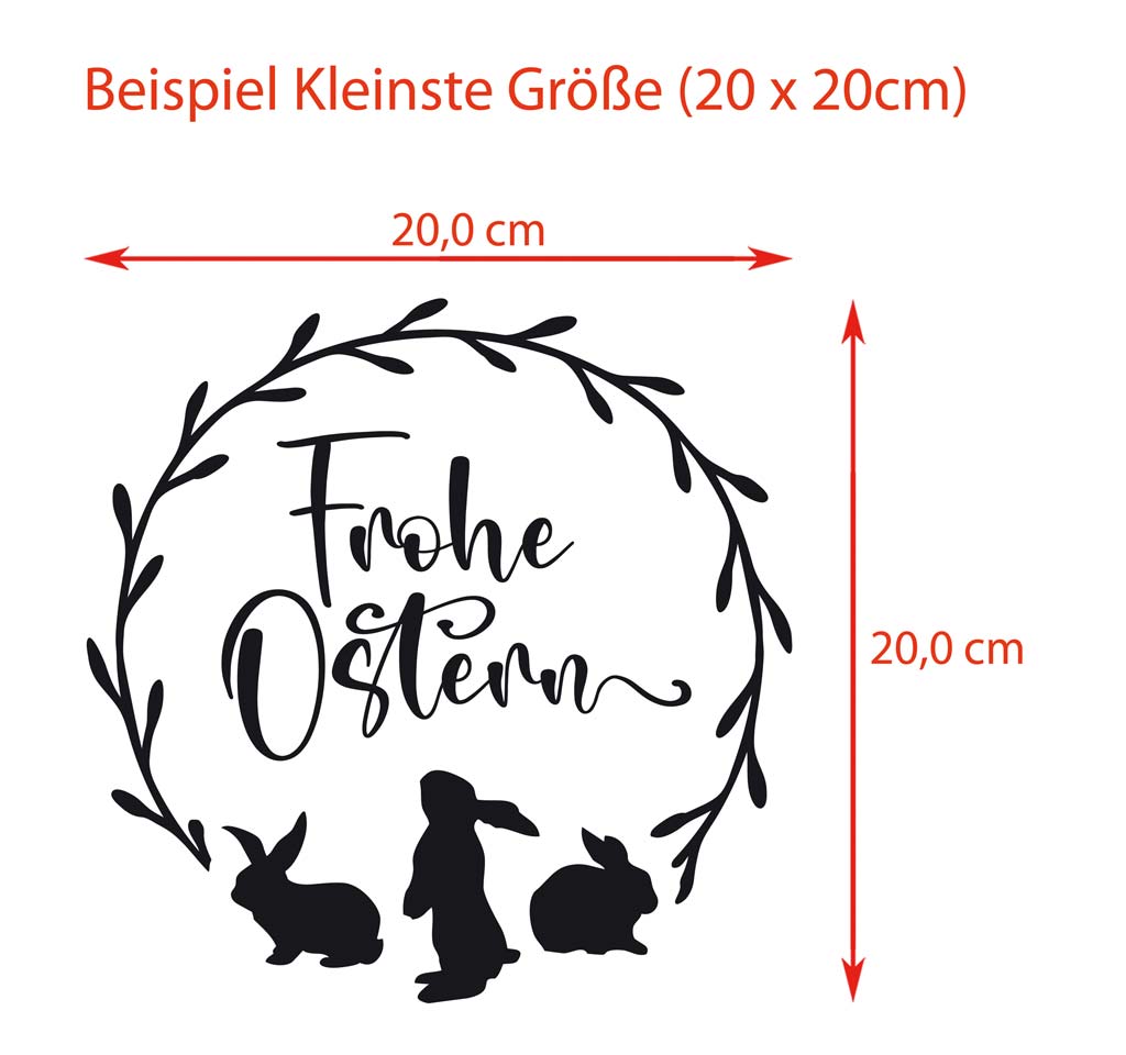 Aufkleber "Frohe Ostern" - 3 Hasen