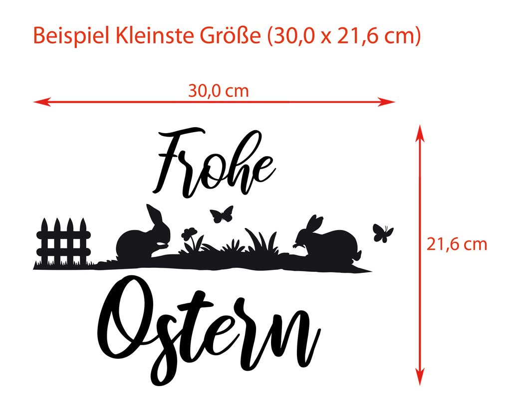 Aufkleber "Frohe Ostern" - Wiese