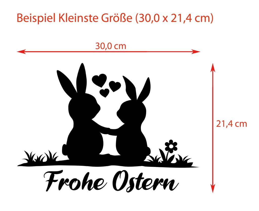 Aufkleber "Frohe Ostern" - Hasenpaar