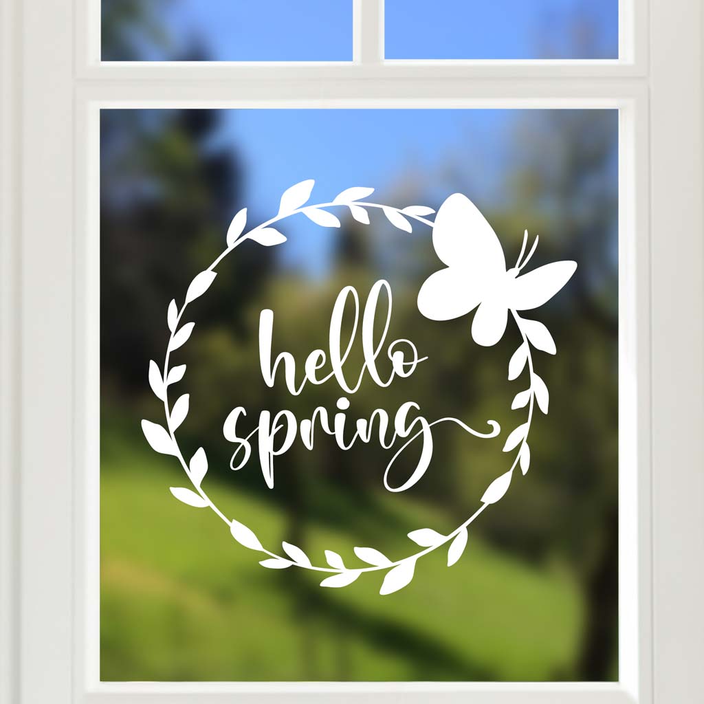 Aufkleber "hello spring"