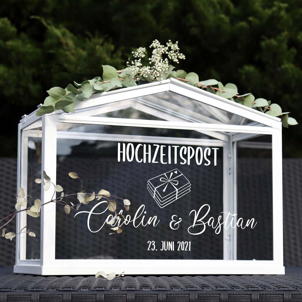Aufkleber "Hochzeitspost" - Carolin