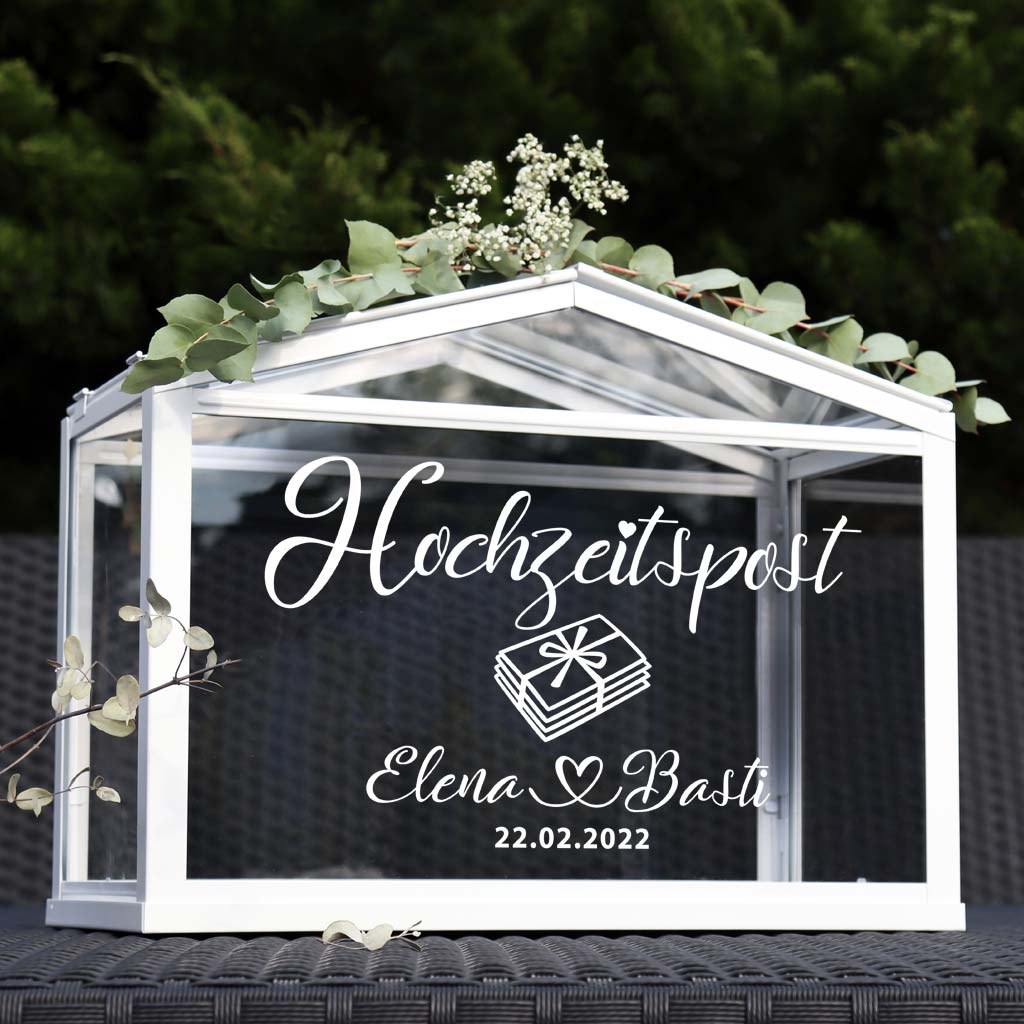 Aufkleber "Hochzeitspost" - Elena