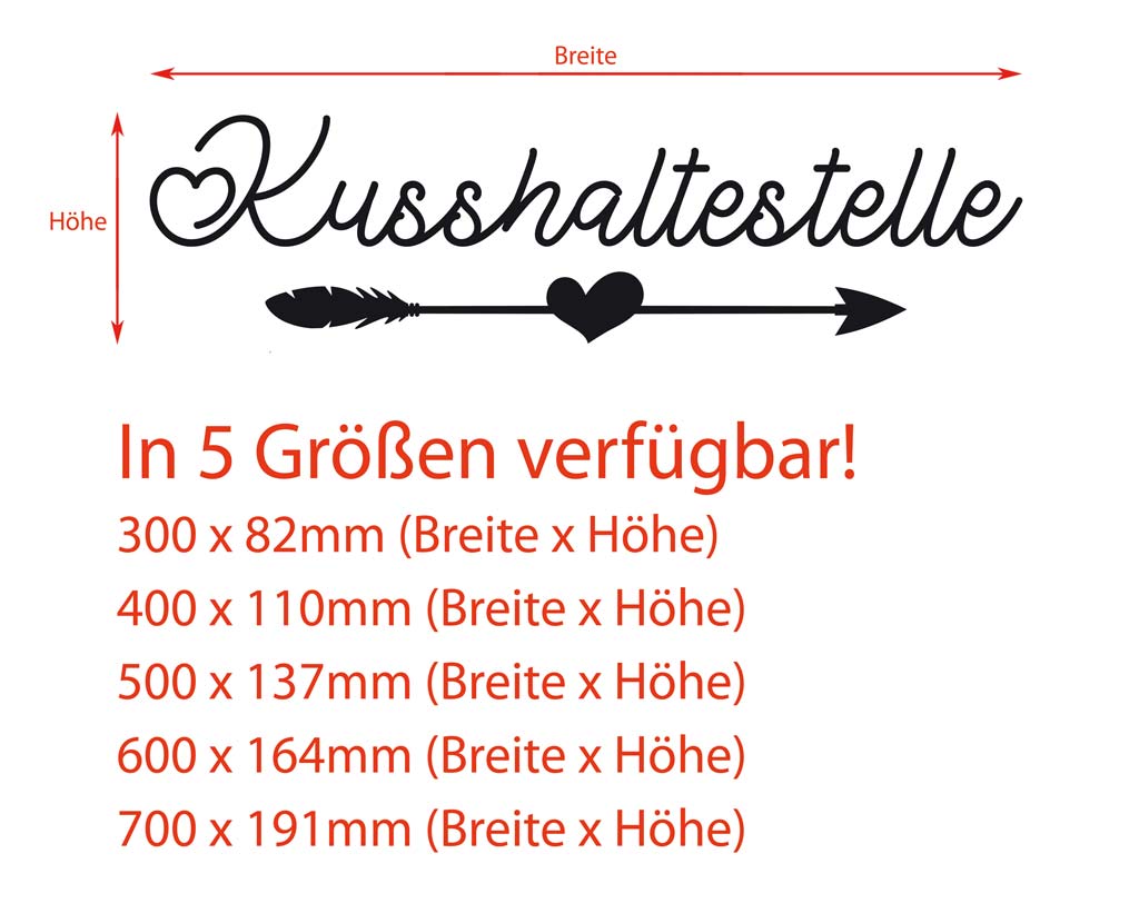 Aufkleber "Kusshaltestelle" - Lorena