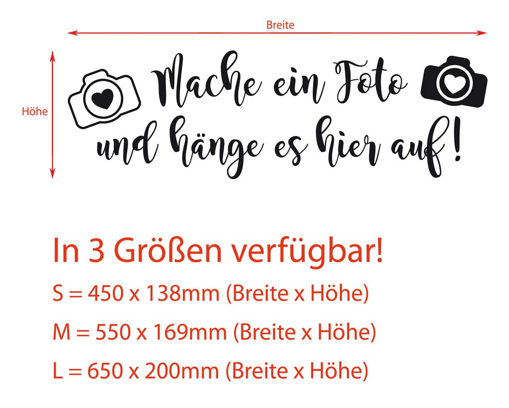 Aufkleber "Mache ein Foto" - Louisa