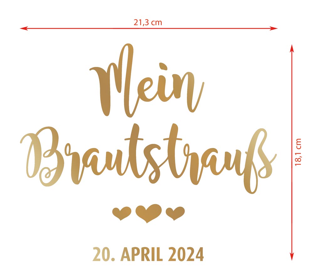 Aufkleber "Mein Brautstrauß" - Louisa