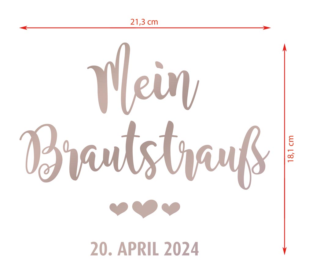 Aufkleber "Mein Brautstrauß" - Louisa