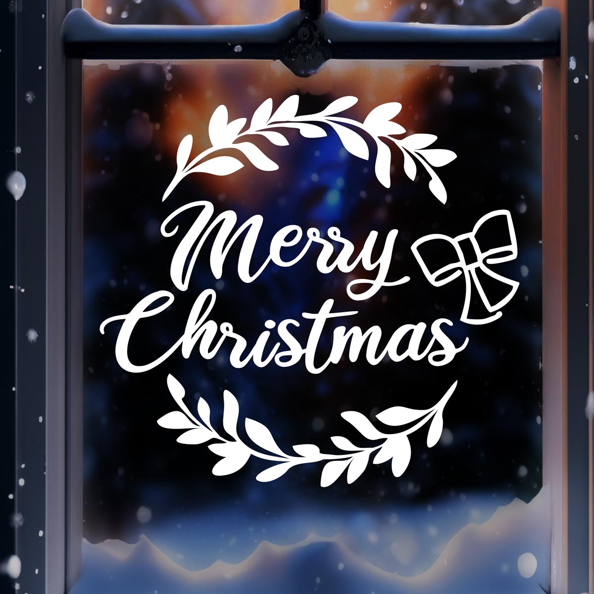 Aufkleber "Merry Christmas - Eukalyptus"