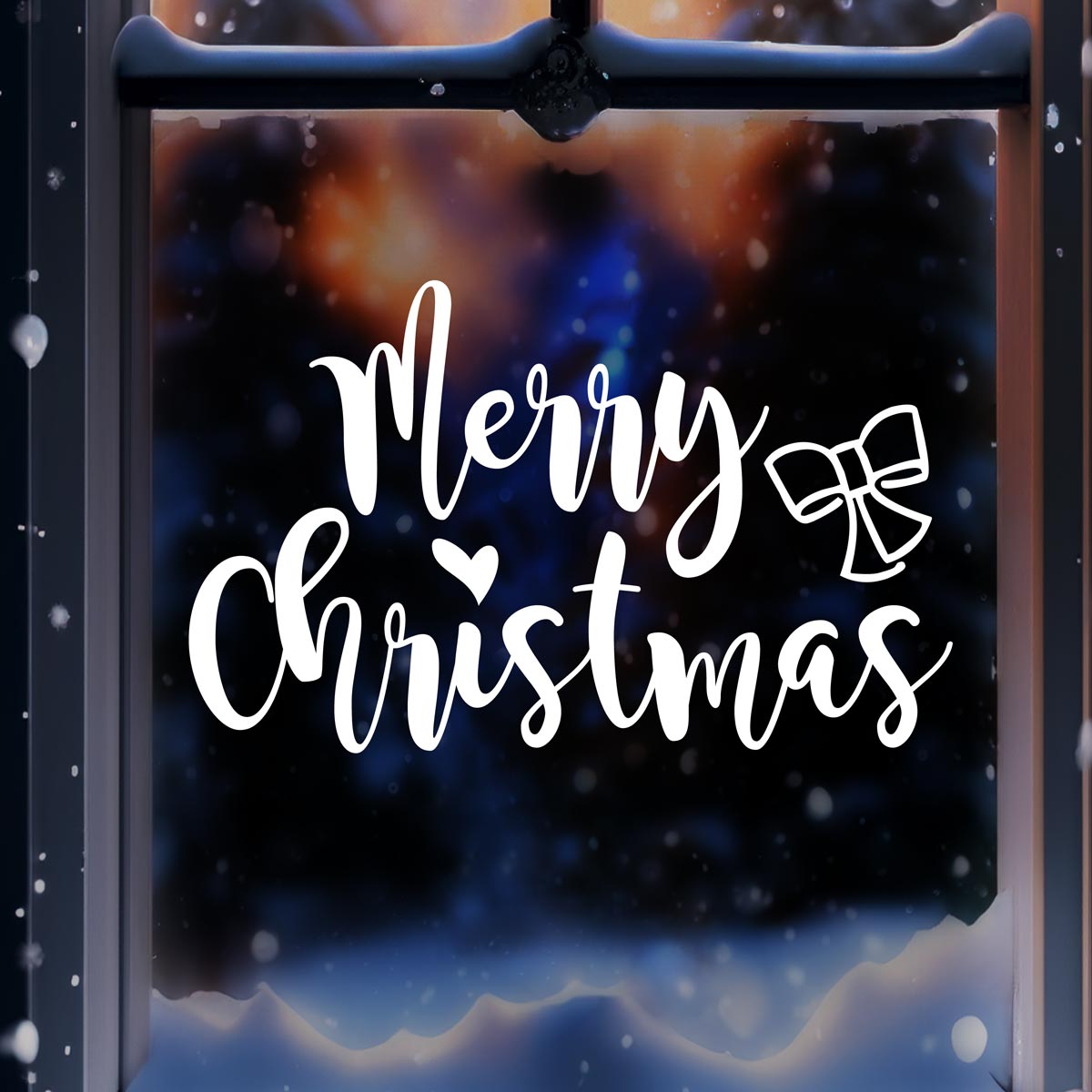 Aufkleber "Merry Christmas - Schleife"