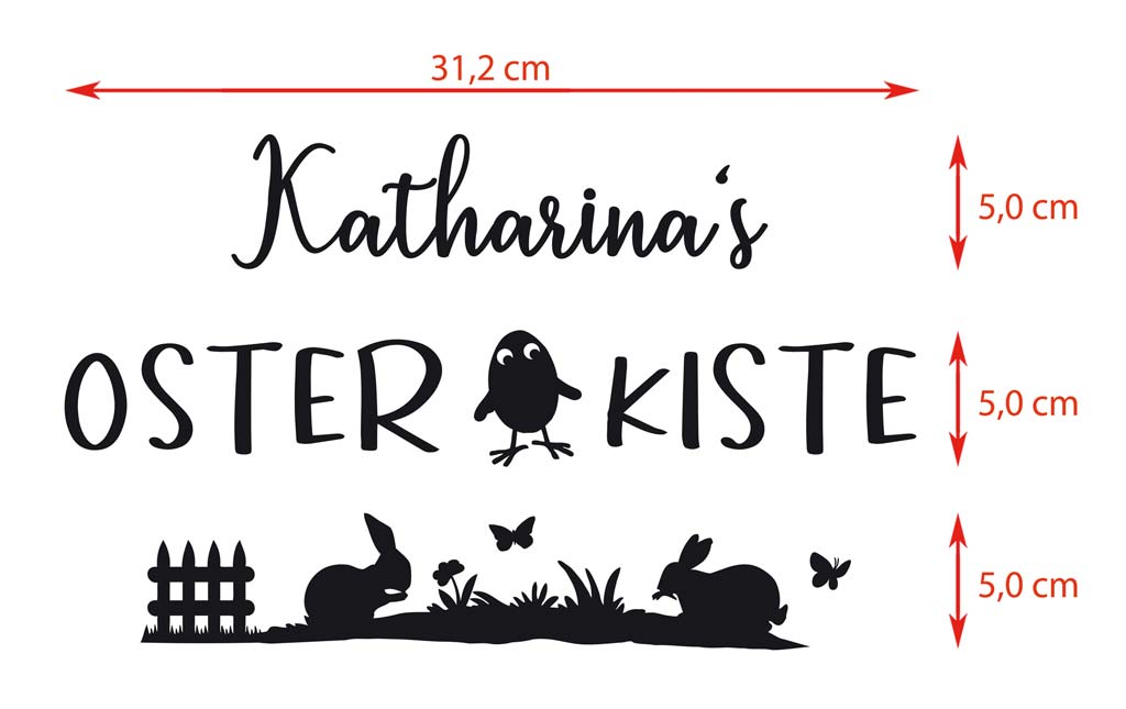 Aufkleber "Osterkiste"