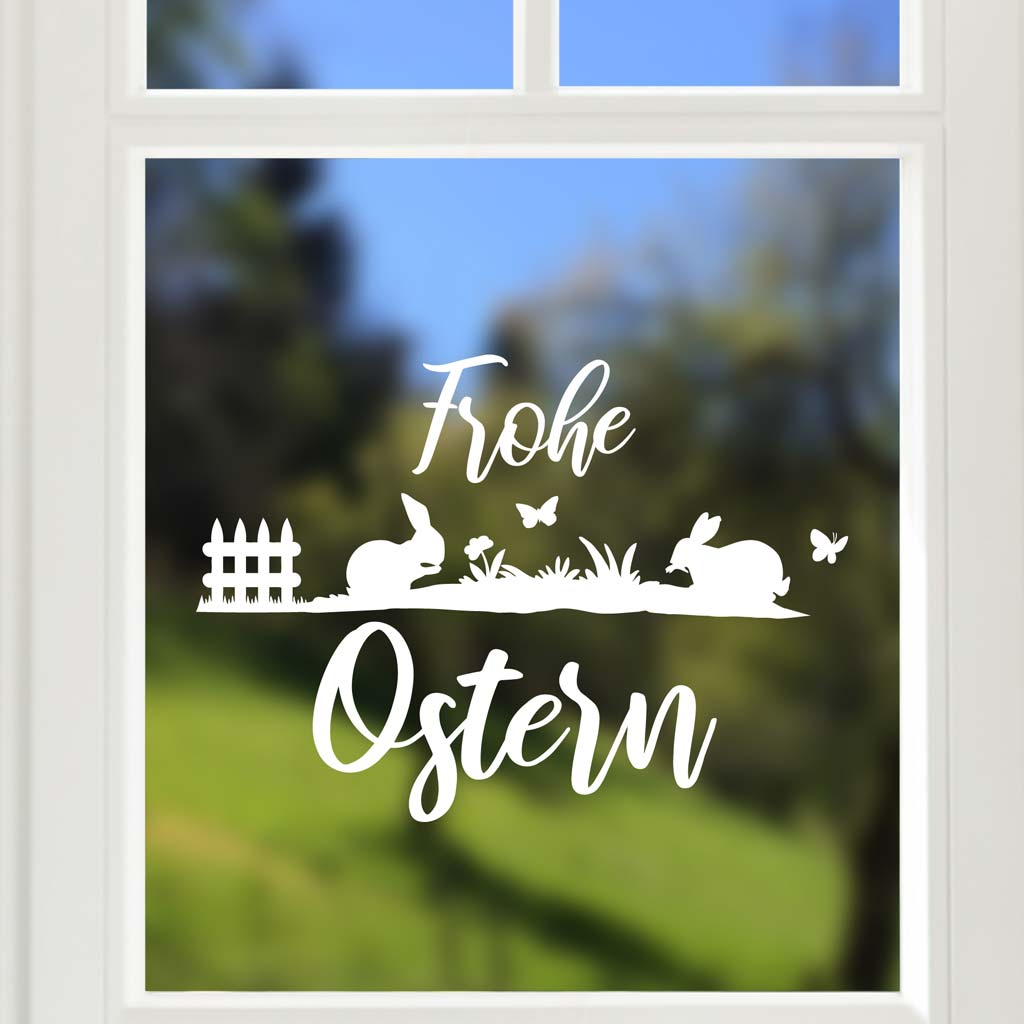 Aufkleber "Frohe Ostern" - Wiese