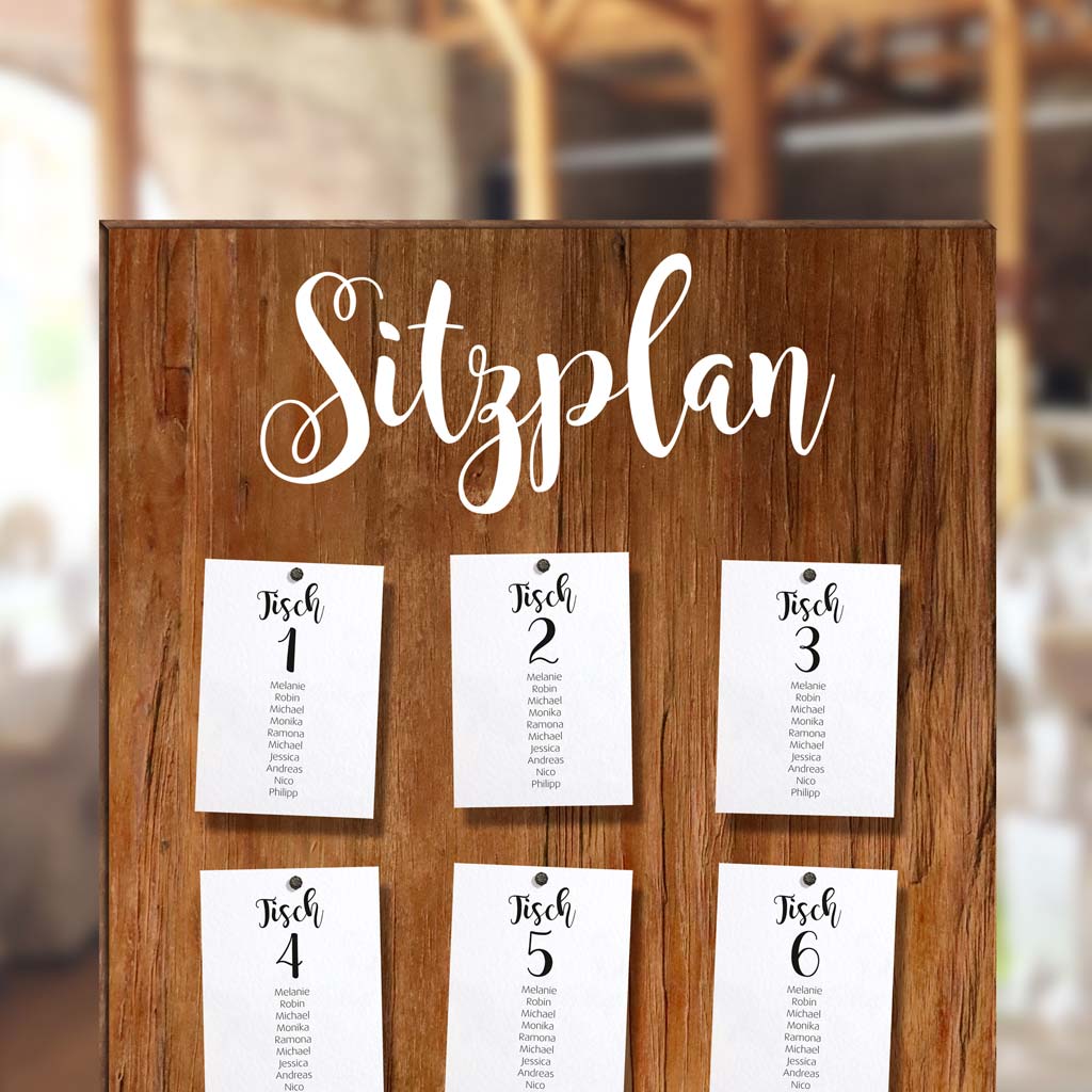 Aufkleber "Sitzplan" - Louisa