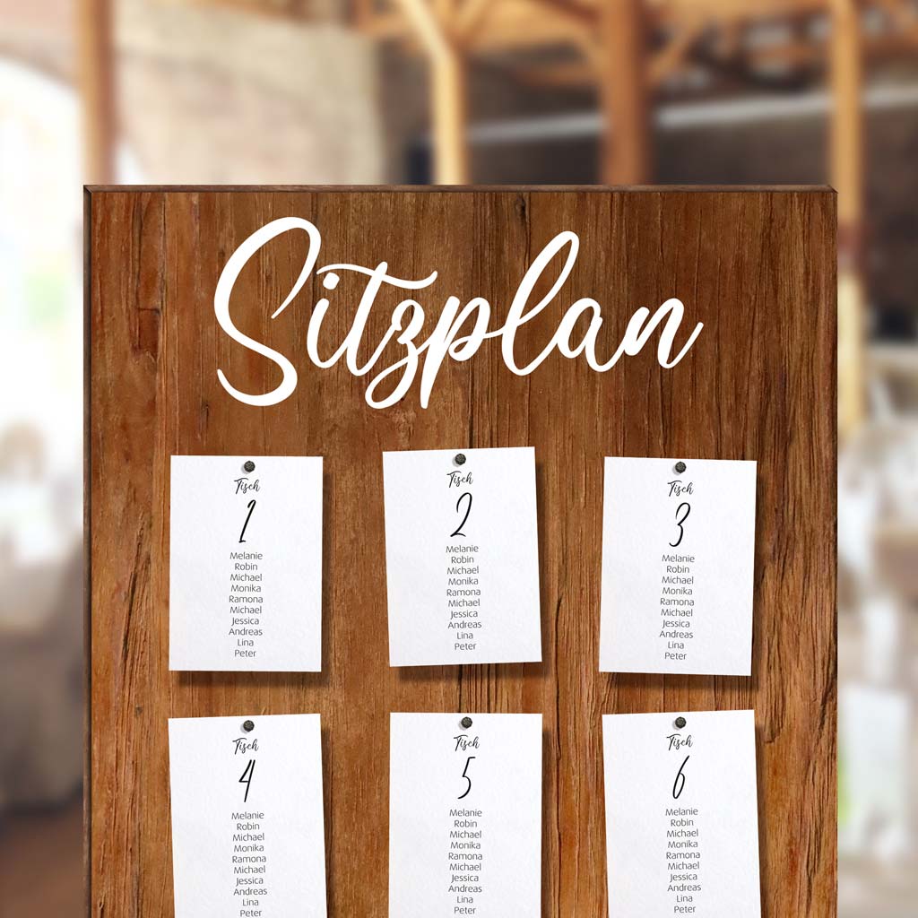 Aufkleber "Sitzplan" - Sophia