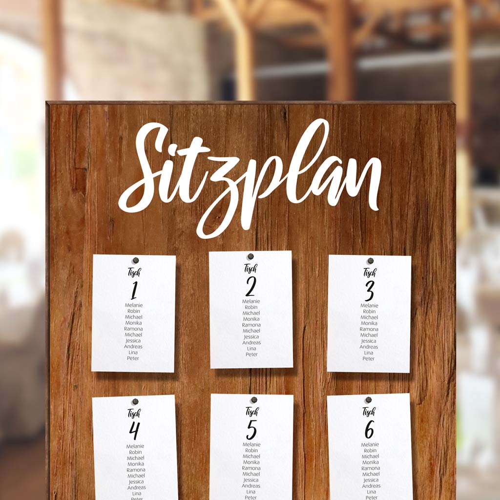 Aufkleber "Sitzplan" - Verena
