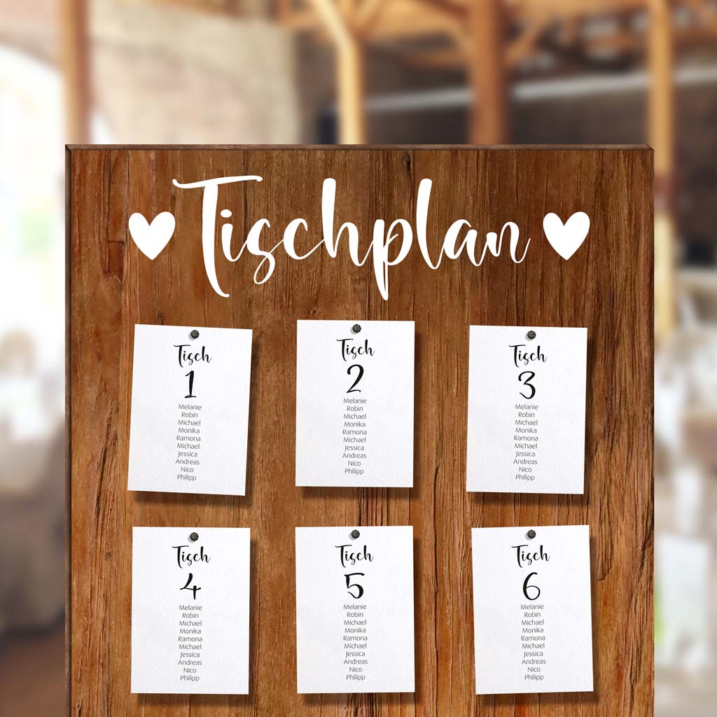 Aufkleber "Tischplan" - Fiona