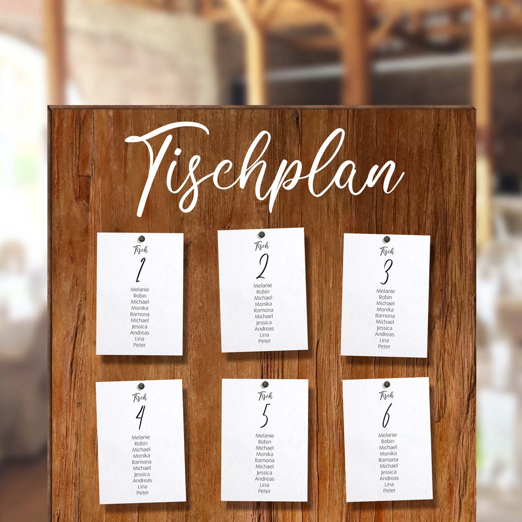 Aufkleber "Tischplan" - Sophia