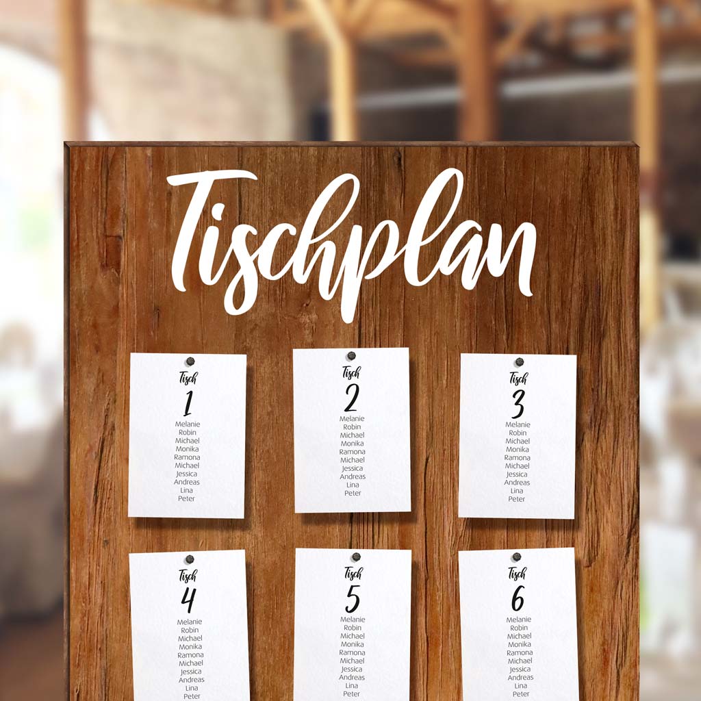 Aufkleber "Tischplan" - Verena