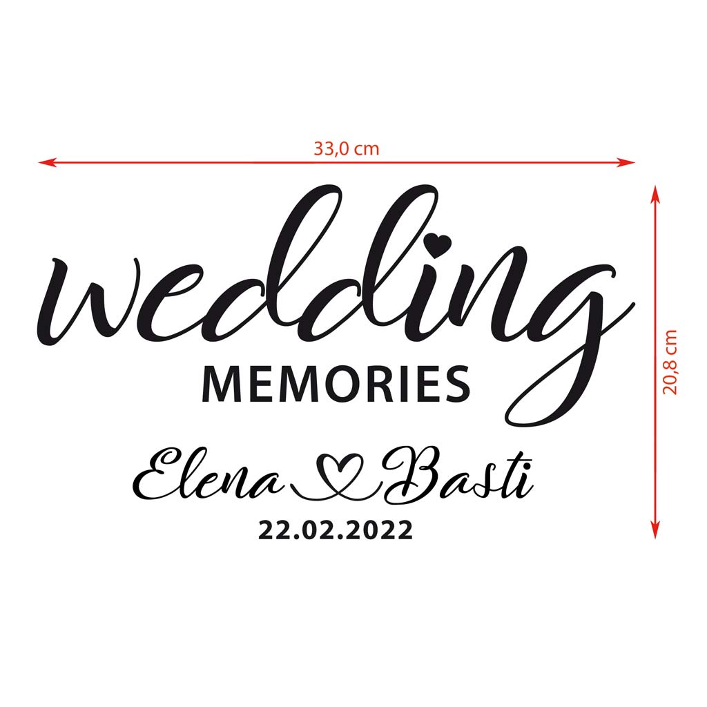 Aufkleber "Wedding Memories" - Elena