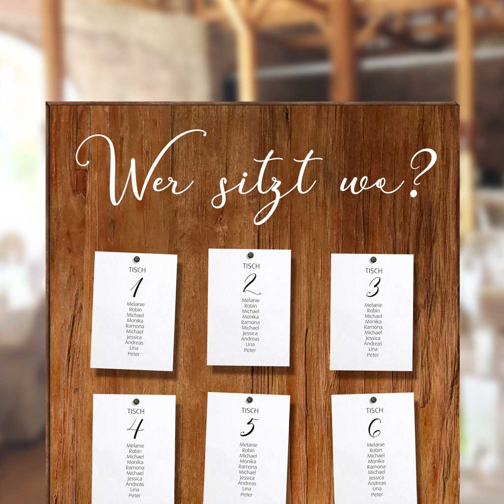 Aufkleber "Wer sitzt wo?" - Chiara