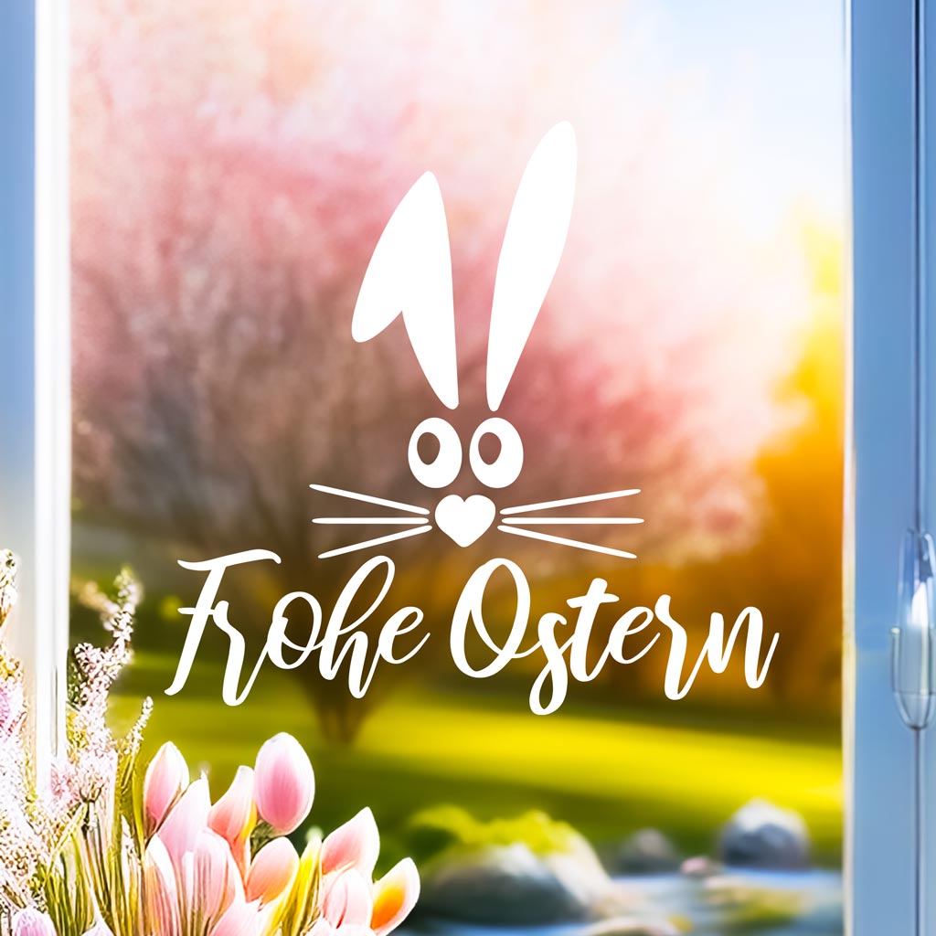 Aufkleber "Frohe Ostern" - Comic