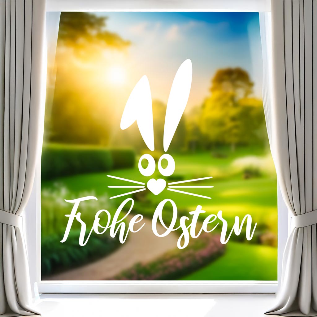 Aufkleber "Frohe Ostern" - Comic